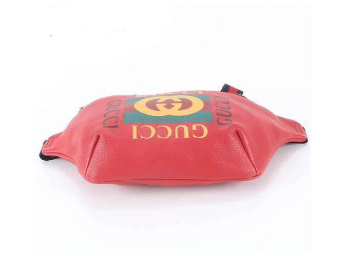 Borsa a tracolla 2-Way in pelle Gucci Rosso - vista 7