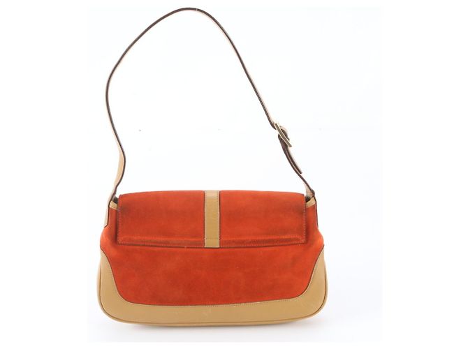 Borsa a tracolla in pelle Gucci Jackie Beige Arancione - vista 3