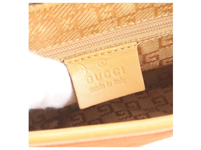 Borsa a tracolla in pelle Gucci Jackie Beige Arancione - vista 8