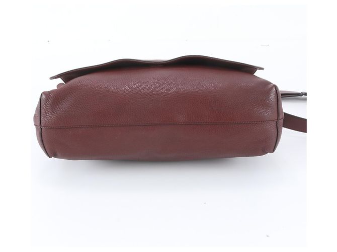 Borsa a tracolla Gucci in pelle Interlocking G Rosso Bordò - vista 6