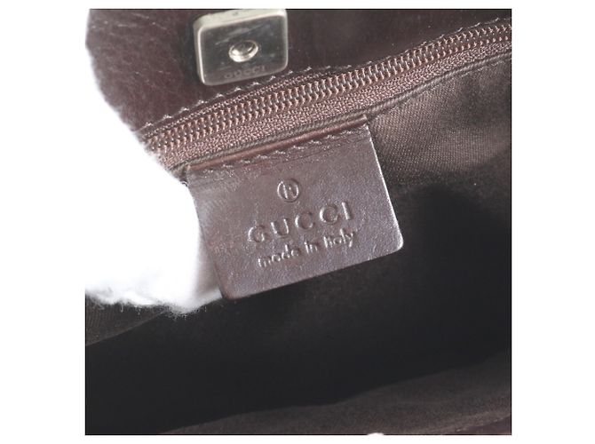 Gucci GG Canvas Leder Tote Bag Braun - Ansicht 8