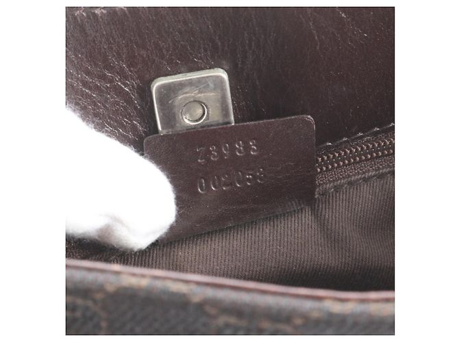 Gucci GG Canvas Leder Tote Bag Braun - Ansicht 9