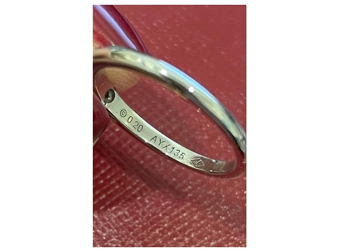 Cartier Solitaire Ring aus Platin mit Diamant Weiß - Ansicht 5