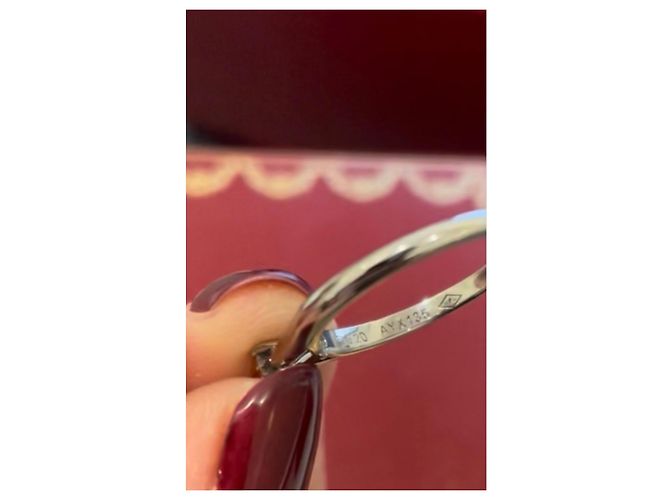 Cartier Solitaire Ring aus Platin mit Diamant Weiß - Ansicht 6