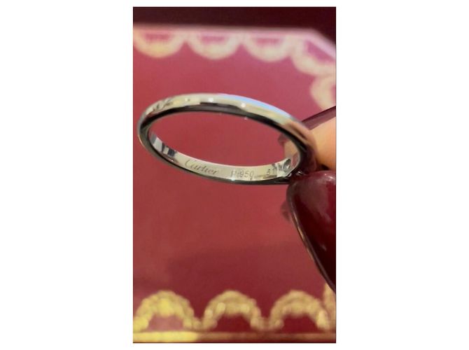 Cartier Solitaire Ring aus Platin mit Diamant Weiß - Ansicht 7