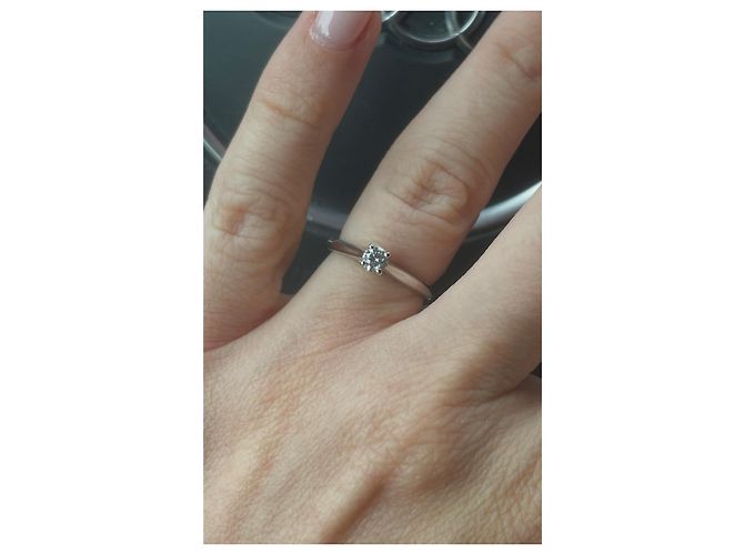 Cartier Solitaire Ring aus Platin mit Diamant Weiß - Ansicht 8