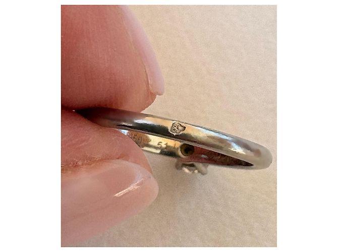 Cartier Solitaire Ring aus Platin mit Diamant Weiß - Ansicht 9