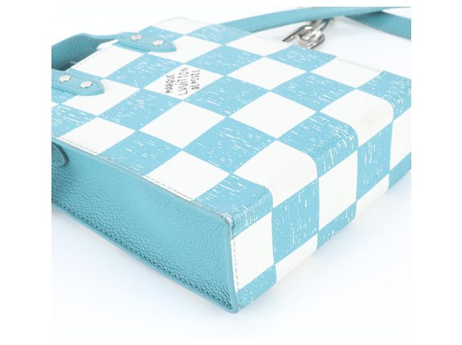 Louis Vuitton Sac Plat XS Damier Checkerboard con protezione RFID Turchese - vista 6