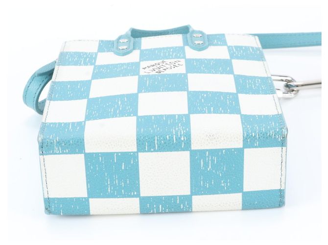 Louis Vuitton Sac Plat XS Damier Checkerboard con protezione RFID Turchese - vista 7