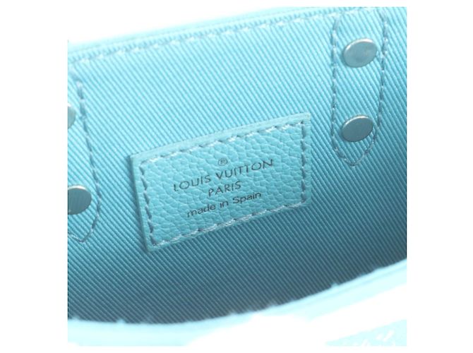 Louis Vuitton Sac Plat XS Damier Checkerboard con protezione RFID Turchese - vista 9