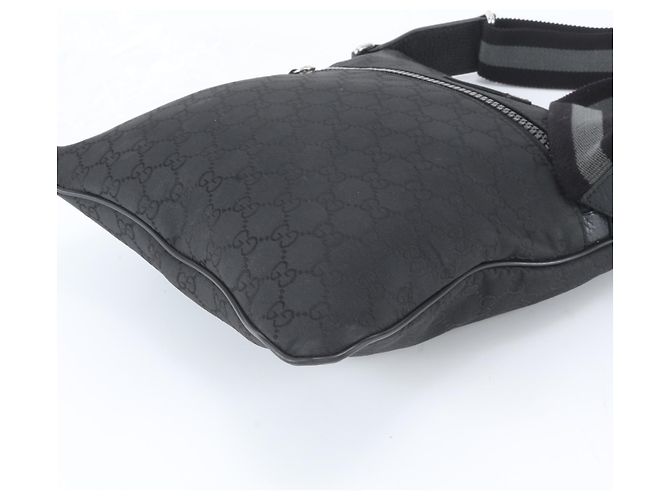 Borsa a tracolla Gucci GG in nylon e pelle Nero - vista 4