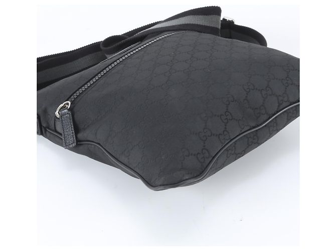 Borsa a tracolla Gucci GG in nylon e pelle Nero - vista 5