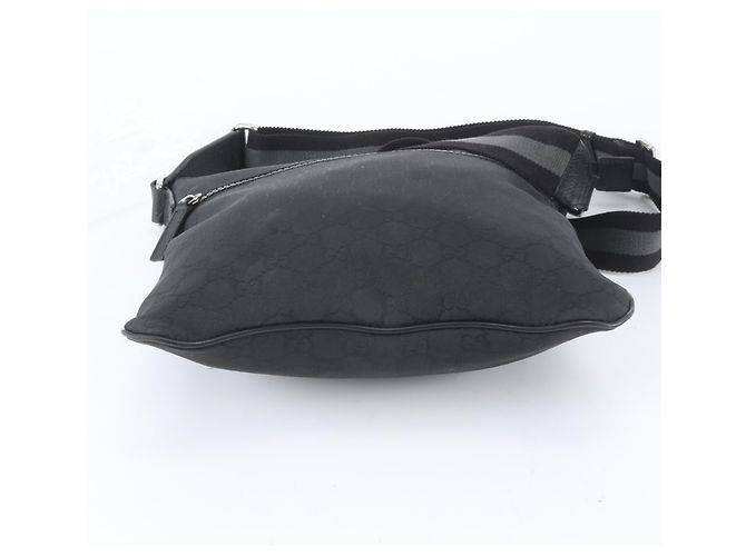Borsa a tracolla Gucci GG in nylon e pelle Nero - vista 6