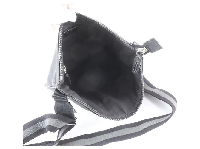 Borsa a tracolla Gucci GG in nylon e pelle Nero - vista 7