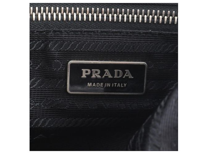 Borsa a tracolla in pelle e nylon Tessuto con logo triangolare Prada Nero - vista 8