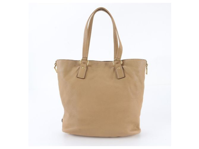Borsa Tote Prada in pelle Vitello Daino Marrone - vista 3