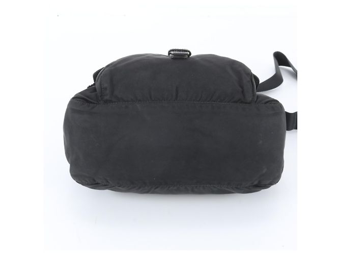 Borsa a tracolla in pelle e nylon Tessuto con logo triangolare Prada Nero - vista 5