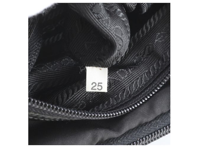 Borsa a tracolla in pelle e nylon Tessuto con logo triangolare Prada Nero - vista 9