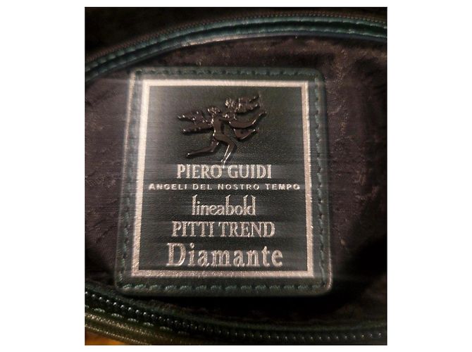 Autre Marque Borsa a mano Piero Guidi Linea Bold in pelle e tessuto tecnico - Verde Verde scuro - vista 4