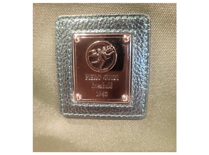 Autre Marque Borsa a mano Piero Guidi Linea Bold in pelle e tessuto tecnico - Verde Verde scuro - vista 5