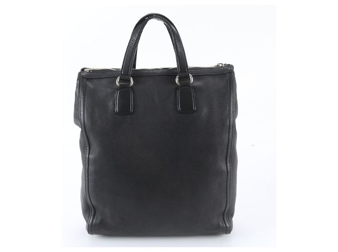 Sac cabas en cuir Gucci Soho Interlocking G Noir - vue 3