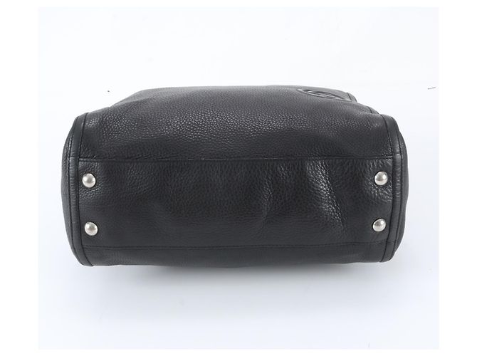 Sac cabas en cuir Gucci Soho Interlocking G Noir - vue 6