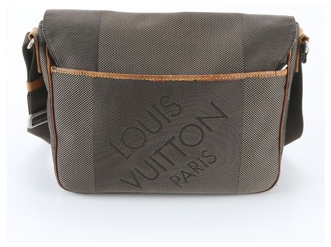 Bolsa Petit Messager Louis Vuitton Damier Géant Verde Caqui - vista 3