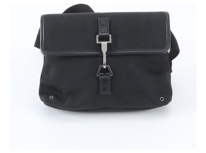 Borsa a tracolla 2-Way Gucci in pelle e nylon Nero - vista 3