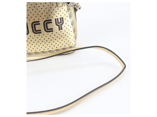 Gucci x SEGA Collaboration Leder-Schultertasche Golden - Ansicht 2