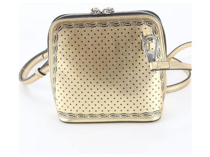 Gucci x SEGA Collaboration Leder-Schultertasche Golden - Ansicht 3