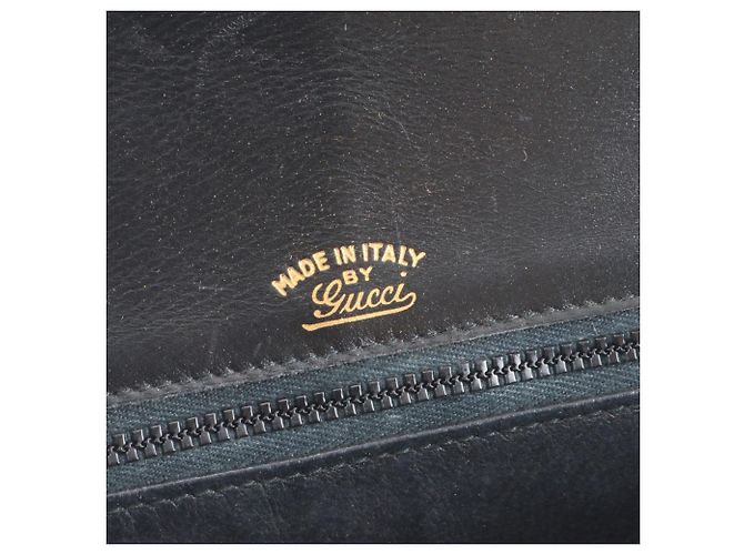 Bamboo Bolsa de Ombro 2-Way em Couro e Bambu Gucci Preto - vista 9