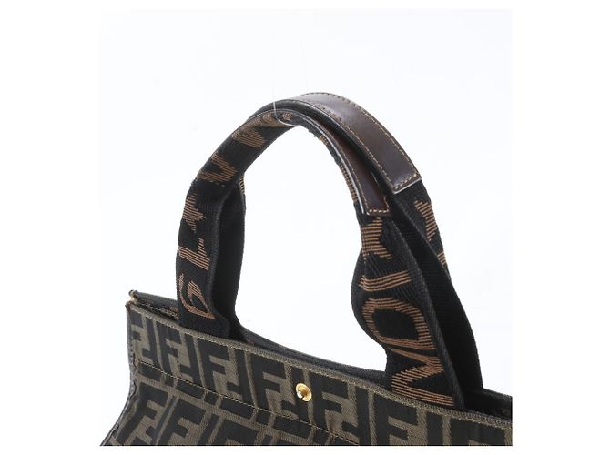 Fendi FF Zucca Leder Tote Bag Braun - Ansicht 2