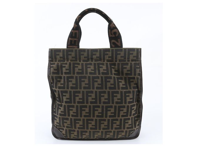 Fendi FF Zucca Leder Tote Bag Braun - Ansicht 3