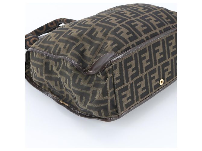 Fendi FF Zucca Leder Tote Bag Braun - Ansicht 5