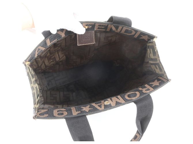 Fendi FF Zucca Leder Tote Bag Braun - Ansicht 7