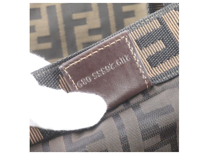 Fendi FF Zucca Leder Tote Bag Braun - Ansicht 9