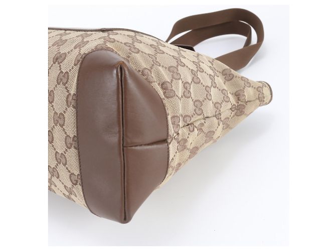 Gucci GG Canvas Leder Tote Bag Braun - Ansicht 4