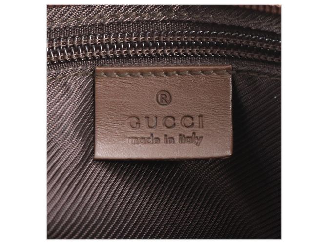 Gucci GG Canvas Leder Tote Bag Braun - Ansicht 8