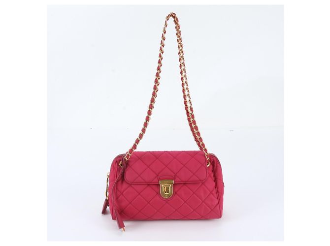 Tote Prada Quilted Leather 2-Way Chain Shoulder Bag Pink - view 2