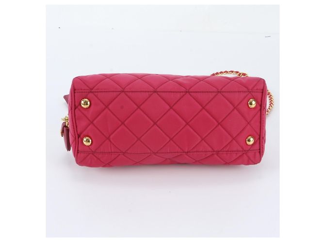 Tote Prada Quilted Leather 2-Way Chain Shoulder Bag Pink - view 6