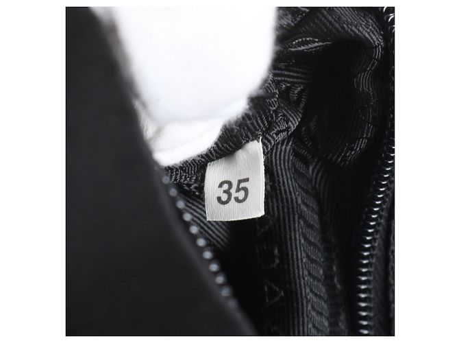 Zaino Prada in nylon Tessuto con logo triangolare in pelle Nero - vista 10
