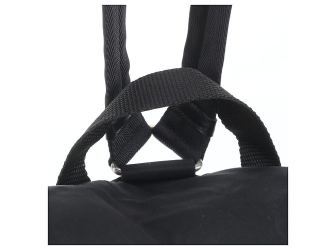 Zaino Prada in nylon Tessuto con logo triangolare in pelle Nero - vista 2