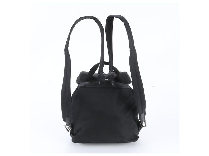 Zaino Prada in nylon Tessuto con logo triangolare in pelle Nero - vista 4