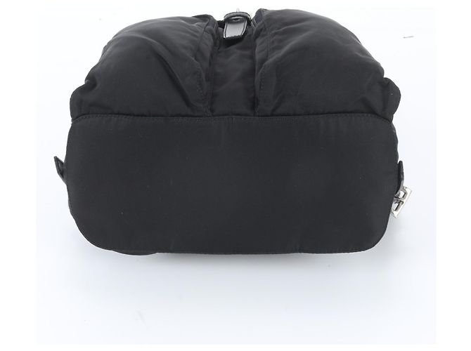 Zaino Prada in nylon Tessuto con logo triangolare in pelle Nero - vista 6