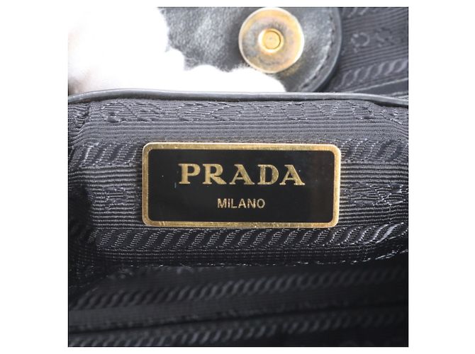 Saco Tote Prada em Nylon Tessuto Preto - vista 8