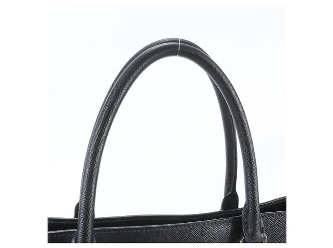 Borsa Tote e a tracolla Prada in pelle Saffiano Nero - vista 2