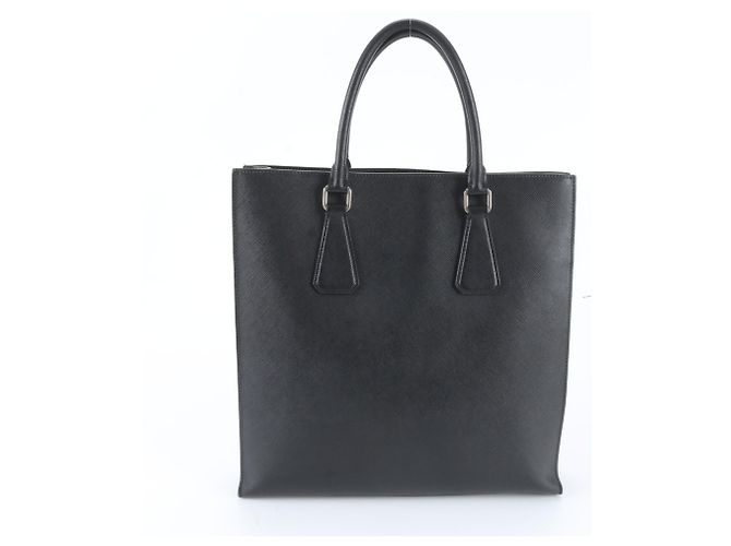 Borsa Tote e a tracolla Prada in pelle Saffiano Nero - vista 3