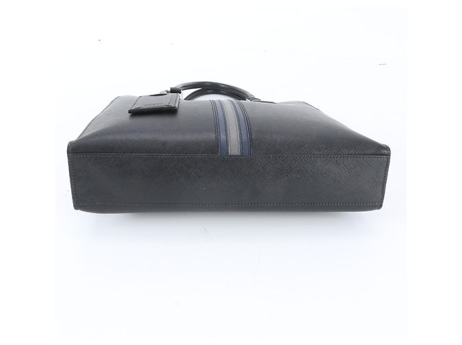 Borsa Tote e a tracolla Prada in pelle Saffiano Nero - vista 5