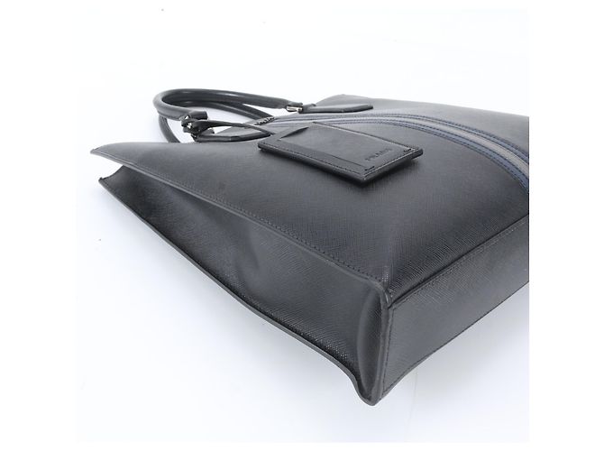 Borsa Tote e a tracolla Prada in pelle Saffiano Nero - vista 6