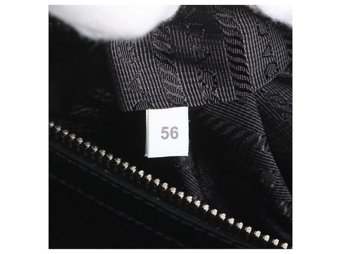 Borsa Tote e a tracolla Prada in pelle Saffiano Nero - vista 9